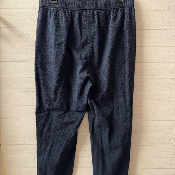 Uniqlo Pants - Uniqlo Navy Textured Pull on Pants